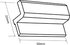 Z Section White Acrylic for Slat Wall