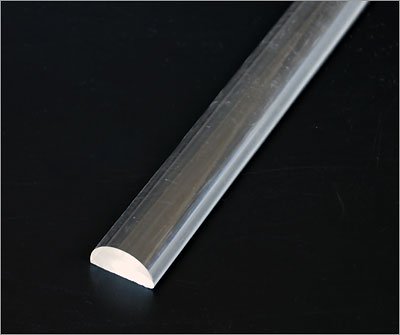 Half Round 1/2"x 6'(12.5mm x 1830mm) Rod Extruded Clear Acrylic