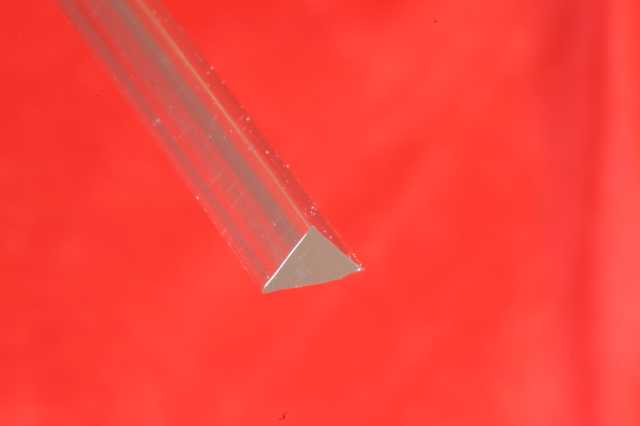 Triangular 3mm x 3mm x 1220mm Reinforcing Fillet Clear acrylic