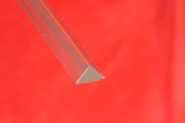 Triangular 10mm x 10mm x1220mm Reinforcing Fillet Clear acrylic