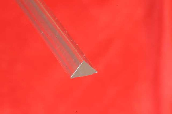 Triangular 3mm x 3mm x 1220mm Reinforcing Fillet Clear acrylic